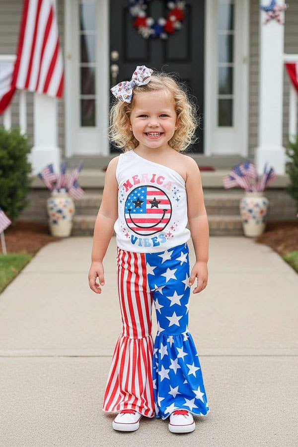 Girl outfit sets & 4th July MERICA VIBES USA Set