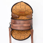 Genuine Western Leather Women Canteen Bag- Cactus