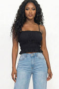 Tiered Body Crop Tank Top