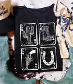 Western Ace Card- Oversized T-Shirt