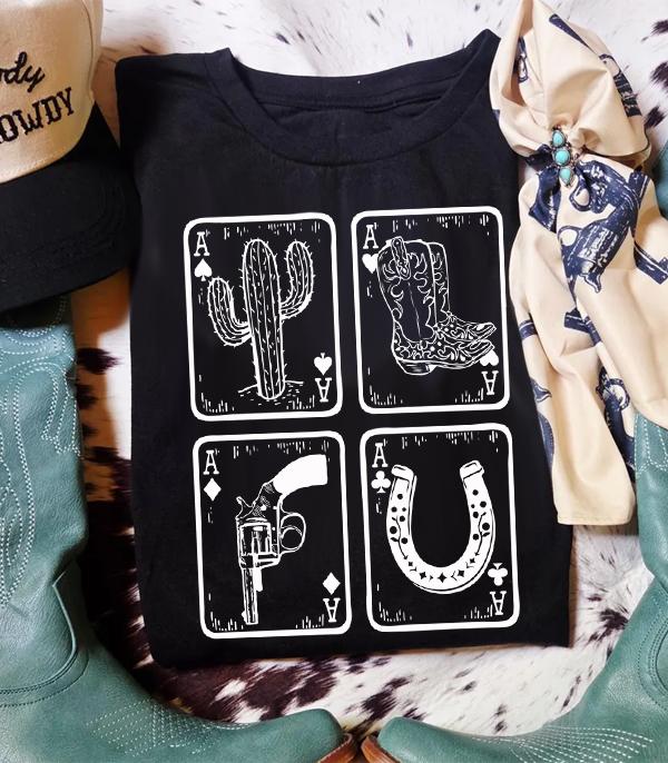 Western Ace Card- Oversized T-Shirt