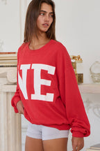Nebraska Comfy Oversize Graphic Sweatshirt