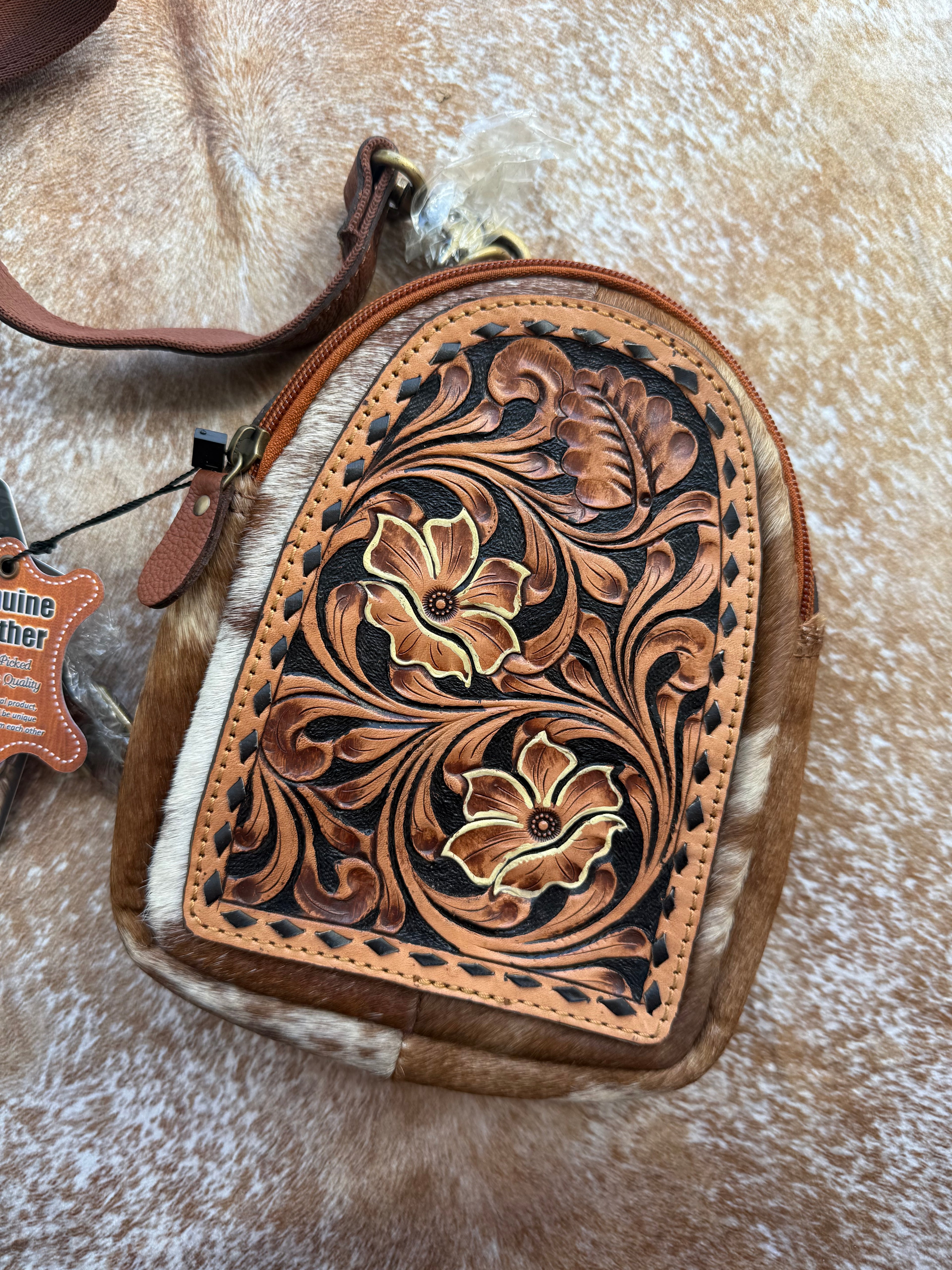 Genuine Western Leather Women Sling Bag