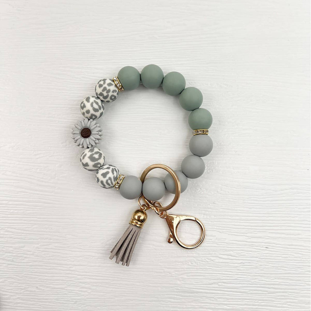 Vintage Western Beaded Tassel Keychain