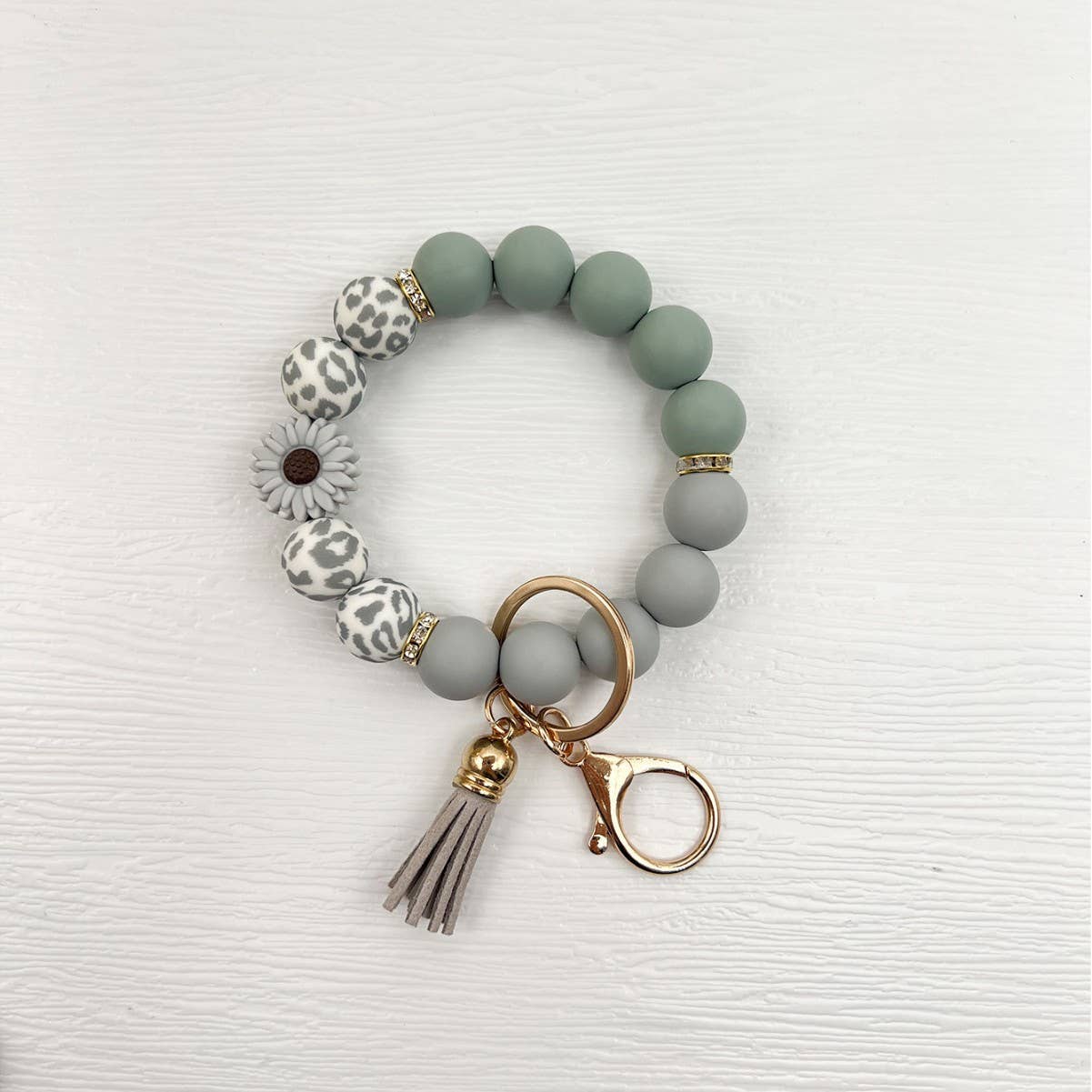 Vintage Western Beaded Tassel Keychain
