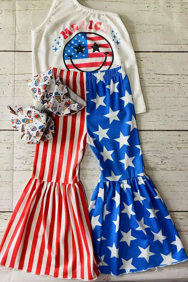 Girl outfit sets & 4th July MERICA VIBES USA Set