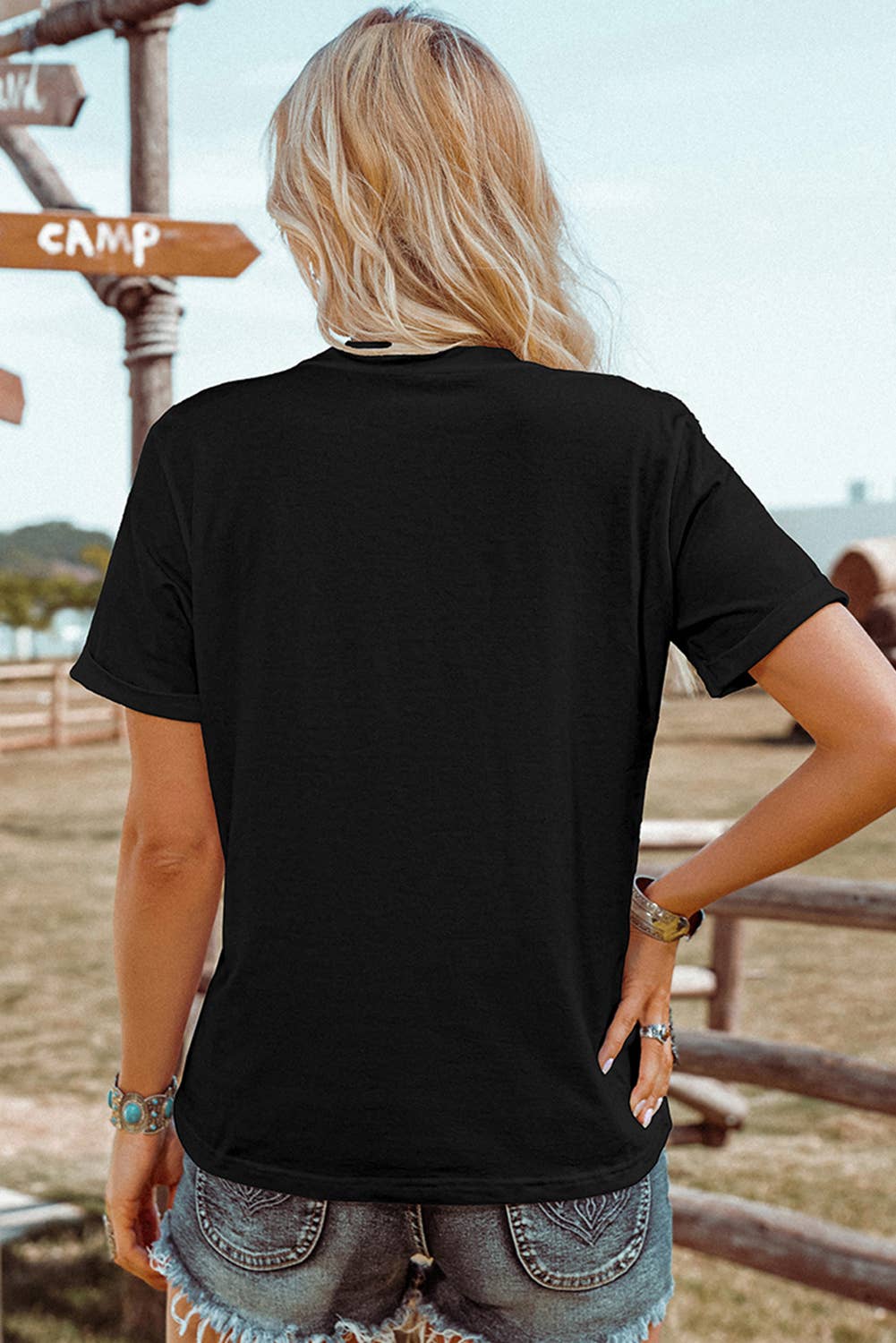 Fashion Western Fashion Geometric Embroidered T Shirt*S-2XL