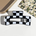 Checkered Hair Claw Clip for Everyday Use