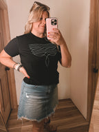Fashion Western Fashion Geometric Embroidered T Shirt*S-2XL