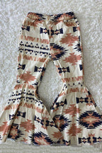 Western Aztec Flare Denim Jeans – Girls