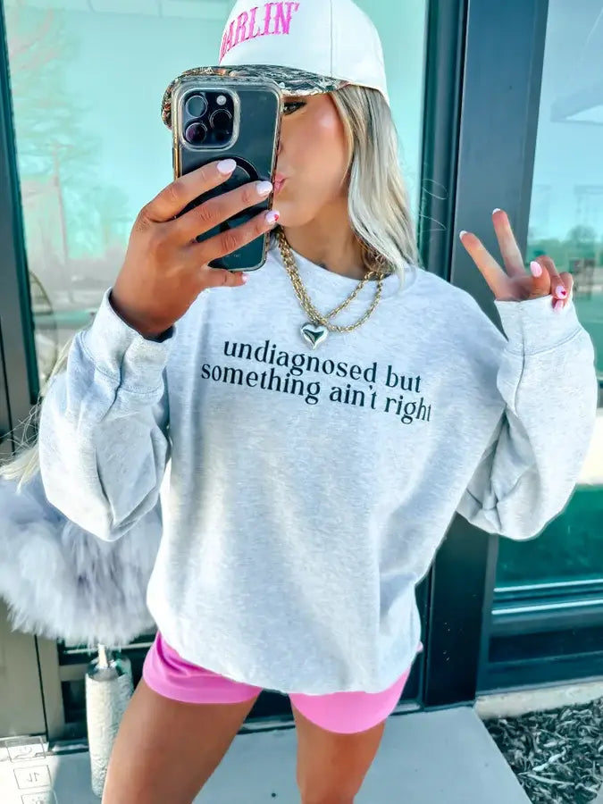 Undiagnosed Ash Gray Graphic Crewneck