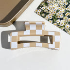 Checkered Hair Claw Clip for Everyday Use
