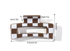 Checkered Hair Claw Clip for Everyday Use