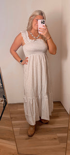 Gingham Smocked Maxi Dress