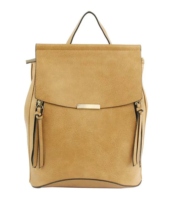CONVERTIBLE CROSSBODY BACKPACK (Stone Color)