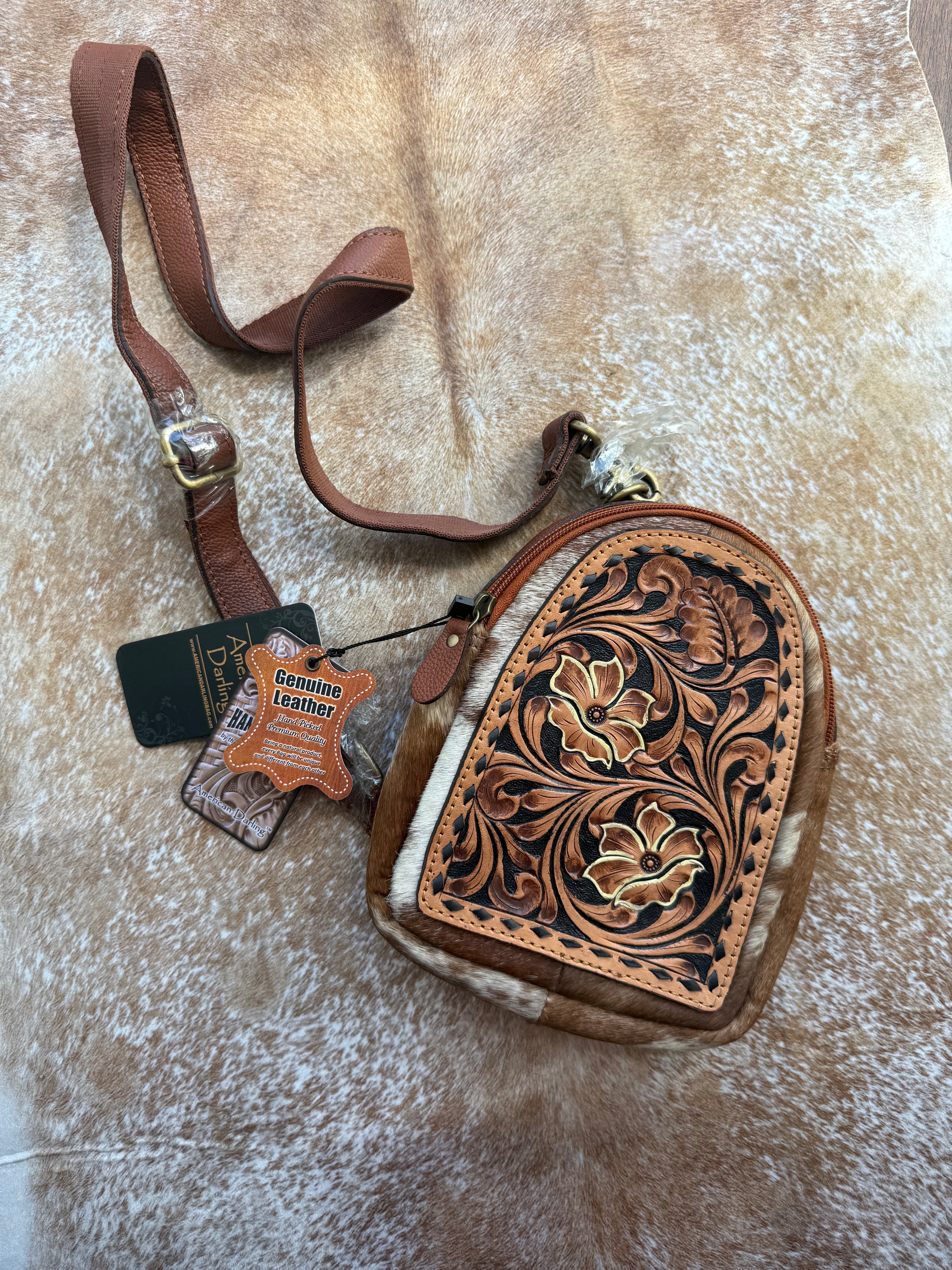 Genuine Western Leather Women Sling Bag