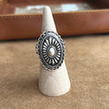 Oval Sterling Adjustable Ring