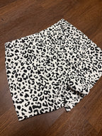 Western Brown Leopard Print Denim Shorts