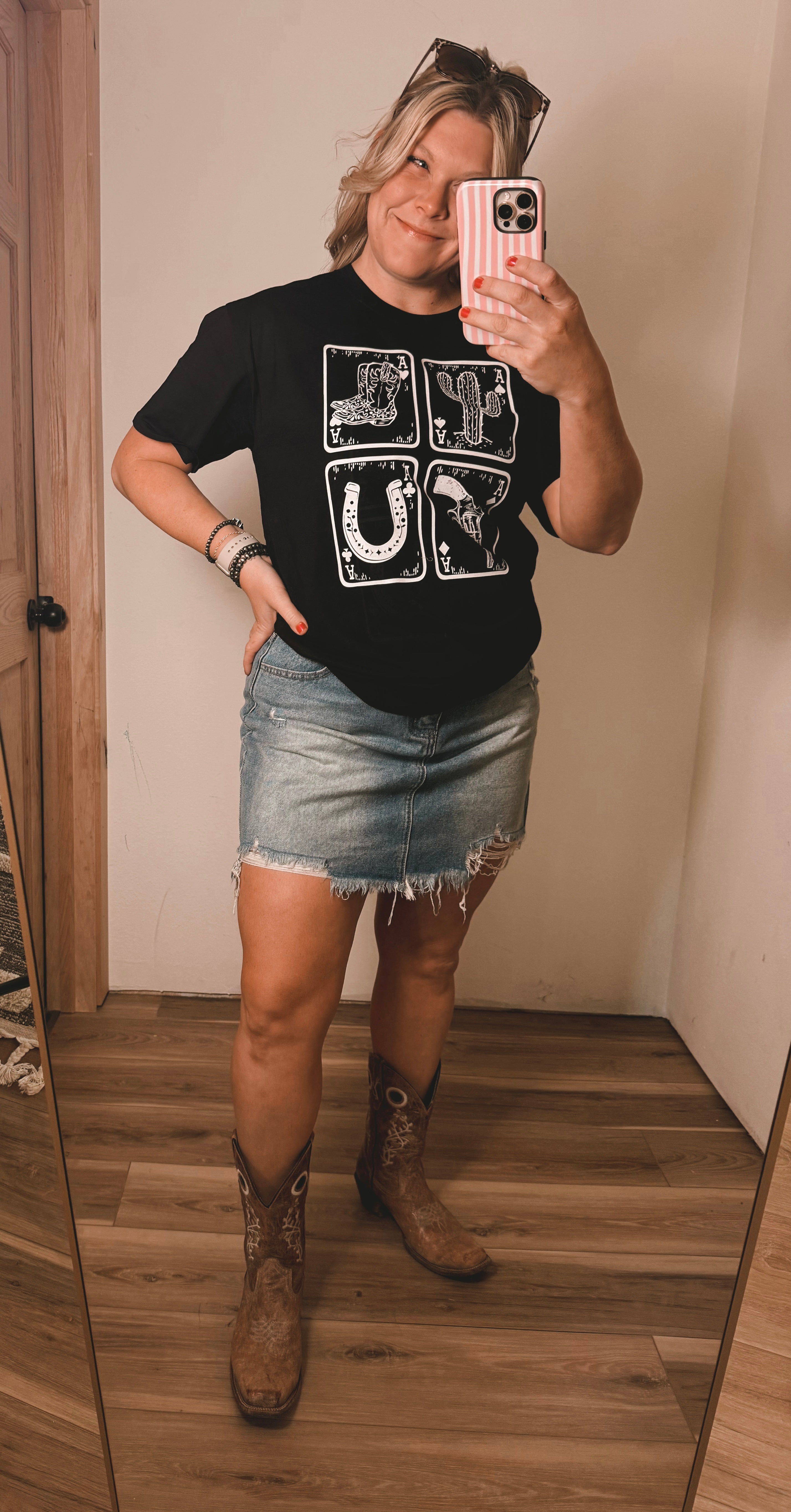 Western Ace Card- Oversized T-Shirt