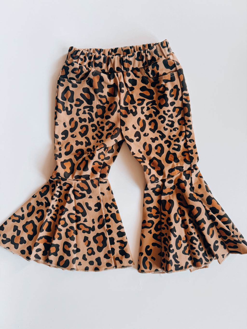 Brown Leopard Print Flare Jeans – Girls Denim Pants