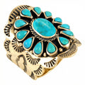 Genuine Stablized Turquoise Ring GoldCopper