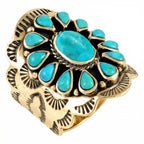 Genuine Stablized Turquoise Ring GoldCopper