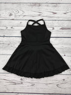 Girls Black Toddler Golf Dress with Ruffle