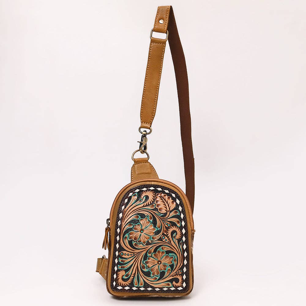 Genuine Western Leather Women Sling Bag