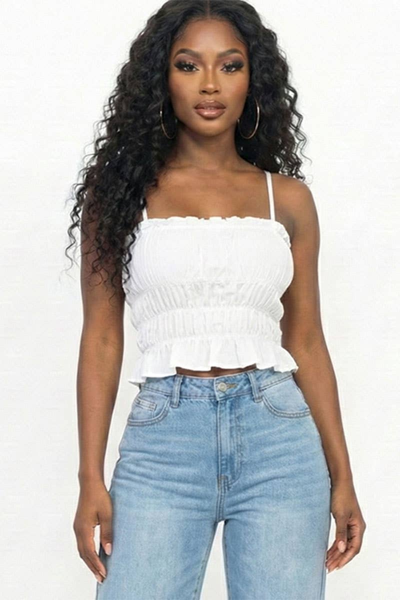 Tiered Body Crop Tank Top