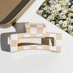 Checkered Hair Claw Clip for Everyday Use