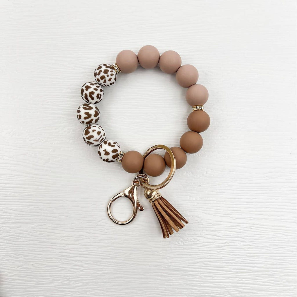 Vintage Western Beaded Tassel Keychain