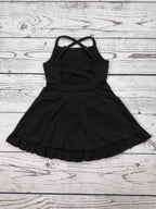 Girls Black Toddler Golf Dress with Ruffle