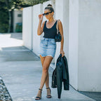 Ladies Slim-Fit Denim Skirt