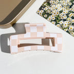 Checkered Hair Claw Clip for Everyday Use