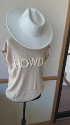 Howdy Embroidered Graphic Western Sweater
