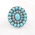 ICON WESTERN TURQUOISE CONCHO STATEMENT RING
